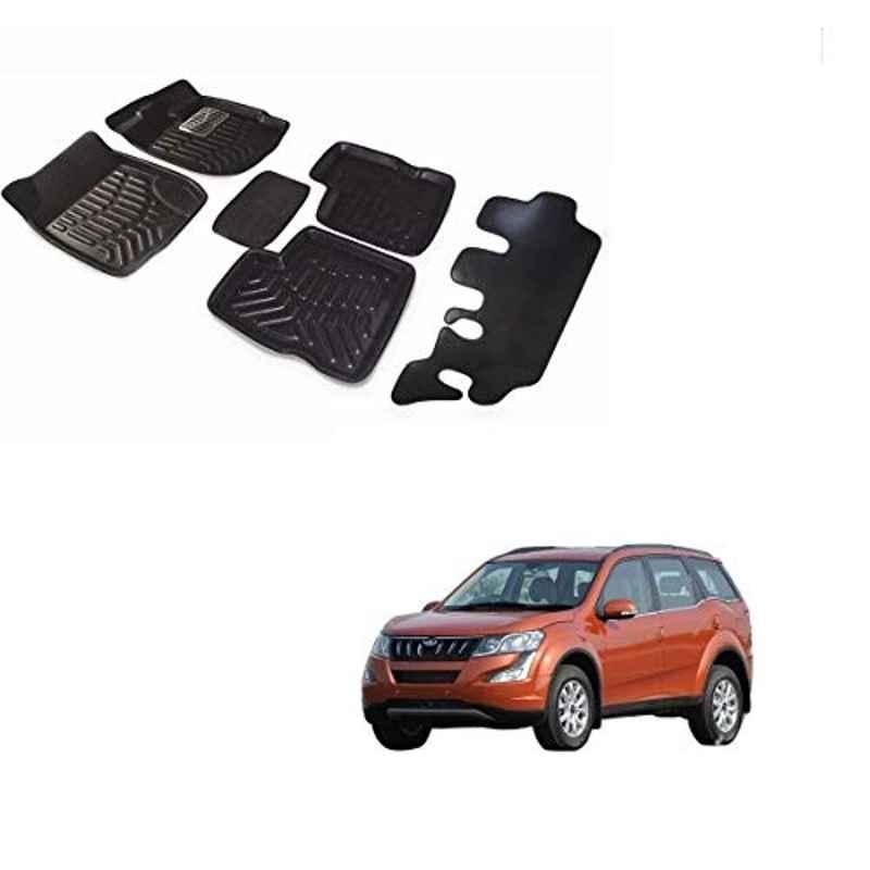 Kozdiko Thermoplastic Elastomer Black 3D Car Floor Mat Set for Mahindra XUV 500, Koz-88245