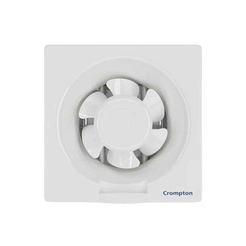 Crompton Brisk 25W 1300rpm White 6 Blade Exhaust Fan, Sweep: 150 mm