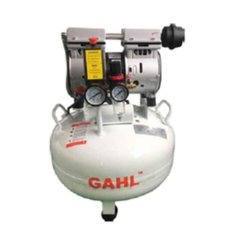Gahl GAe550-25L-D 0.75HP White Economic Dental Oil Free Air Compressor with Electromagnetic Valve & AFR 1