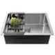 Crocodile 20x17x10 inch Satin Finish Single Bowl Stainless Steel Handmade Kitchen Sink