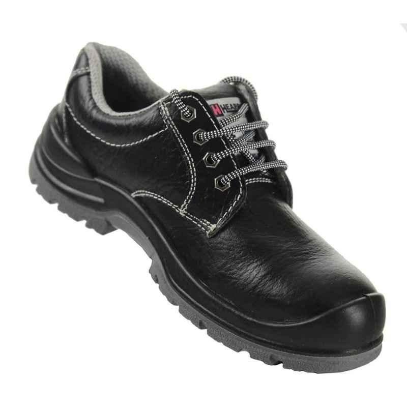 Heapro HI-701 Leather Derby Black Work Safety Shoes, Size: 6