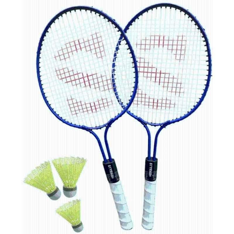 STYRKR Royal Blue Junior Phantom 2 Pcs Multicolour Badminton with 3 Shuttlecock Badminton Kit