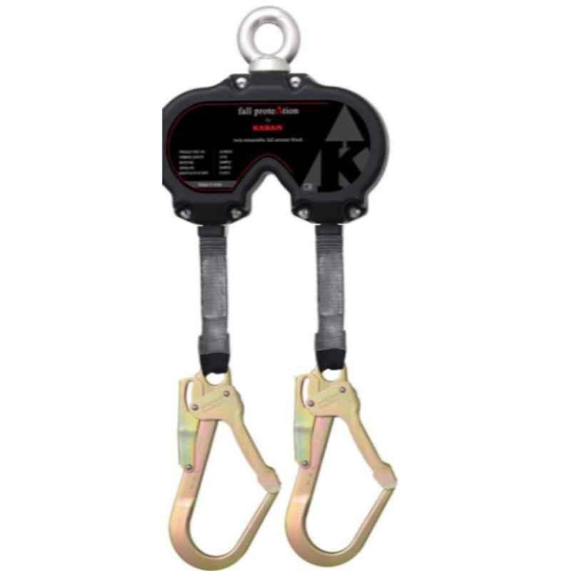 Karam Polyester Webbing Safety Twin Retractable Fall Protection Arrest Block, ALWB 2X2