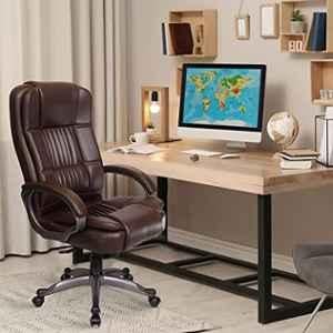 Rose Lucci Leatherette Brown High Back Executive Chair