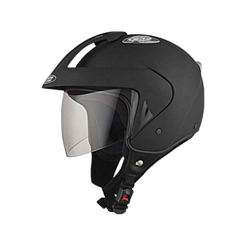 Studds KS1 Metro Matte Black Open Face Helmet, Size: L
