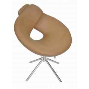 Ventura VF C-1 Light Brown Designer Chair with MS Chrome Base