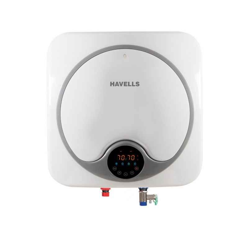 Havells 25 Litre SWH SP White & Grey Quatro Digital Storage Water Heater, GHWEQDTWG025