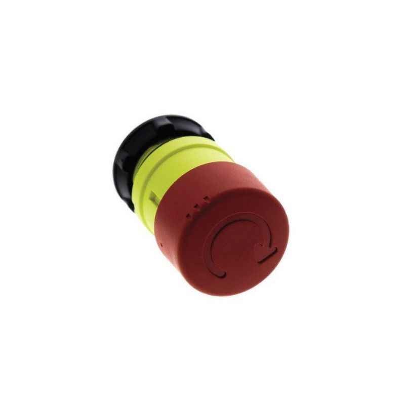 Schneider Electric Harmony 22mm Red Turn to Release Type Illuminated Mushroom Head Push Button with Yellow LED, XB5AW74B2N