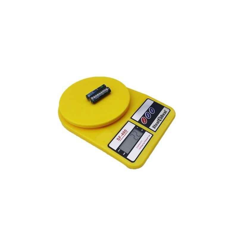 Stealodeal 5kg Yellow Electronic Kitchen Weighing Scale, SF-400 5kg-AA