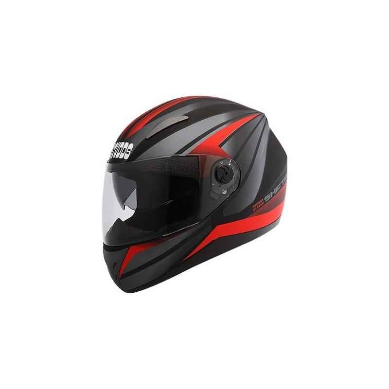 Studds Shifter D2 Motorbike Matt Black Red Full Face Helmet, Size (XL, 600 mm)