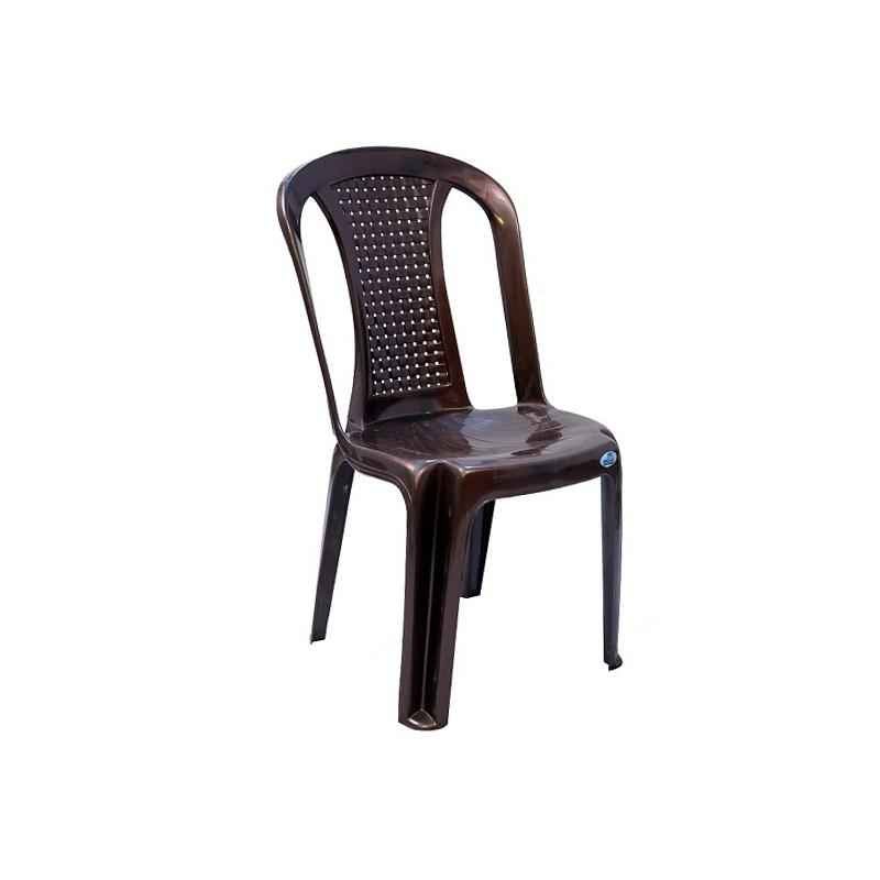 Nilkamal CHR4002 Weather Brown Virgin Polymer Living Room Chair, CHR4002WBN, Dimension: 470x510x887 mm