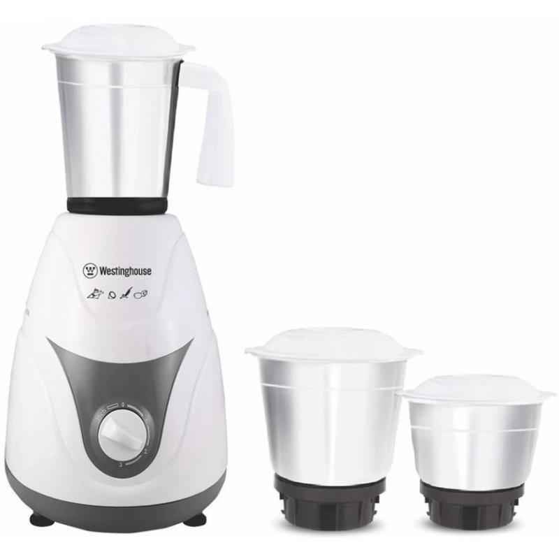 Westinghouse 600W White Mixer Grinder with 3 Jars, MP60W3A-DS