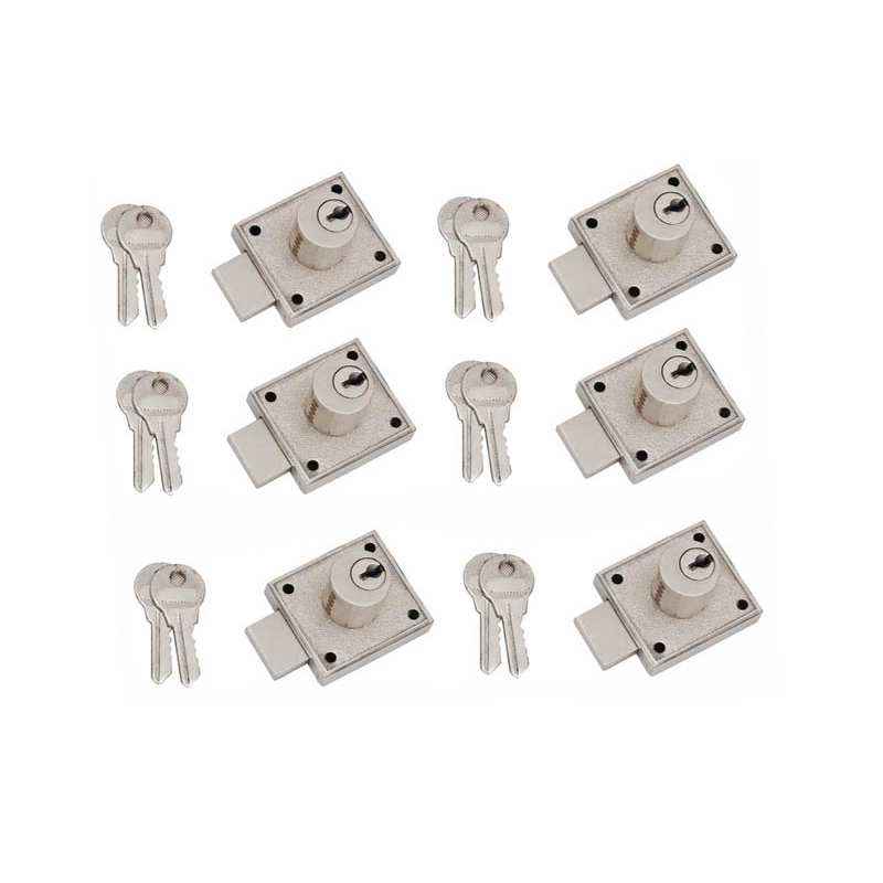 Smart Shophar 35mm Zinc Gold Silver Jack Pott Multipurpose Locks, 54210-MPLJ-GS35-P6 (Pack of 6)