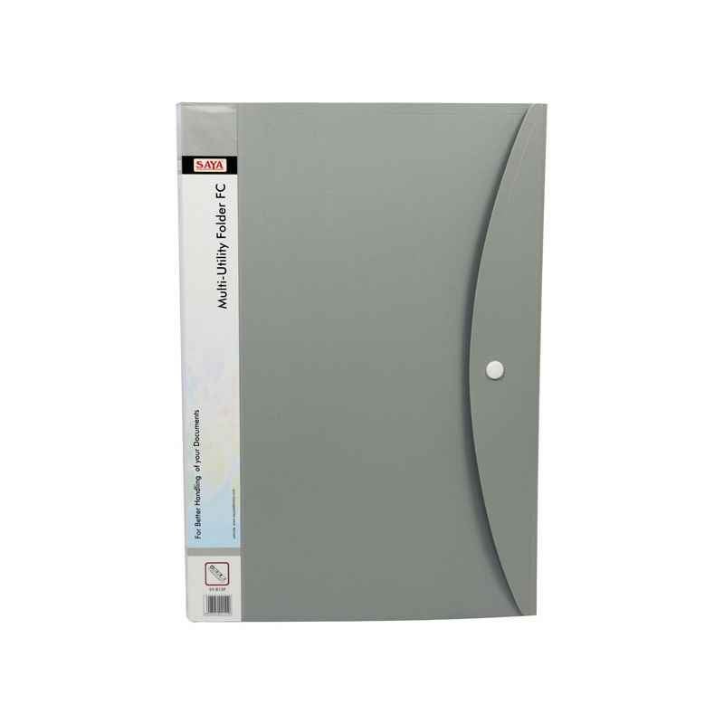 Saya Grey Multi Utility Folder, Dimensions: 250 x 20 x 350 mm (Pack of 2)
