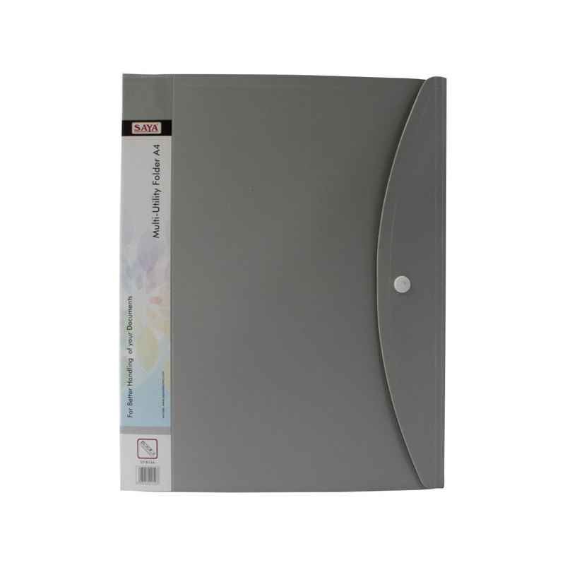 Saya Grey Multi Utility Folder, Dimensions: 250 x 20 x 315 mm (Pack of 2)