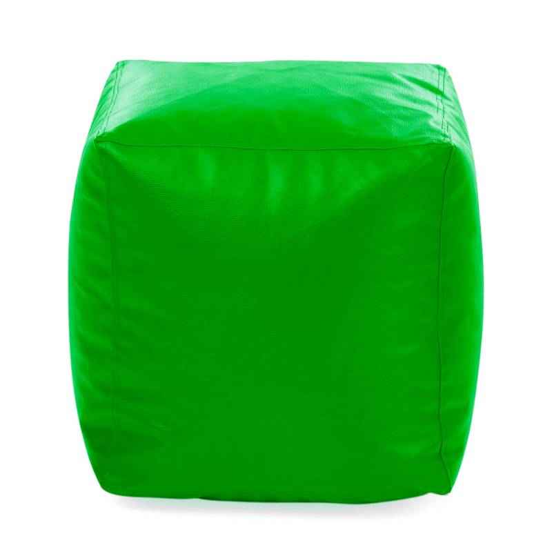 Style Homez Green Ottoman Stool Square Bean Bag Cover, Size: L