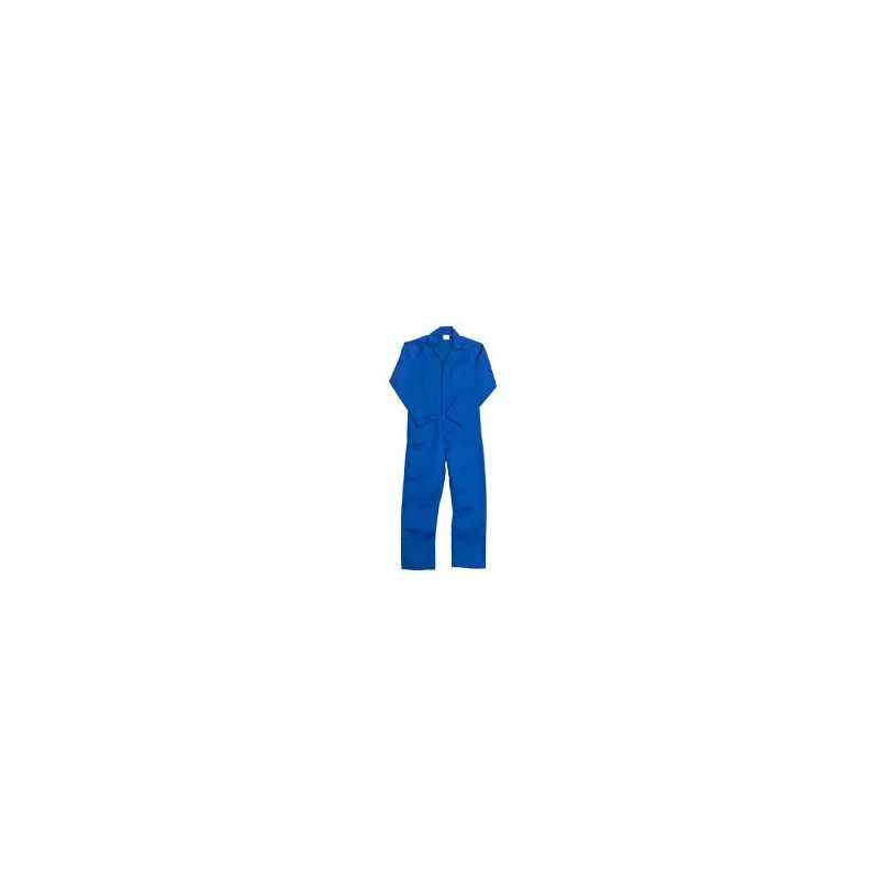 Ishan Royal Blue Cotton Fabric Boiler Suit, 5404, Size: Large