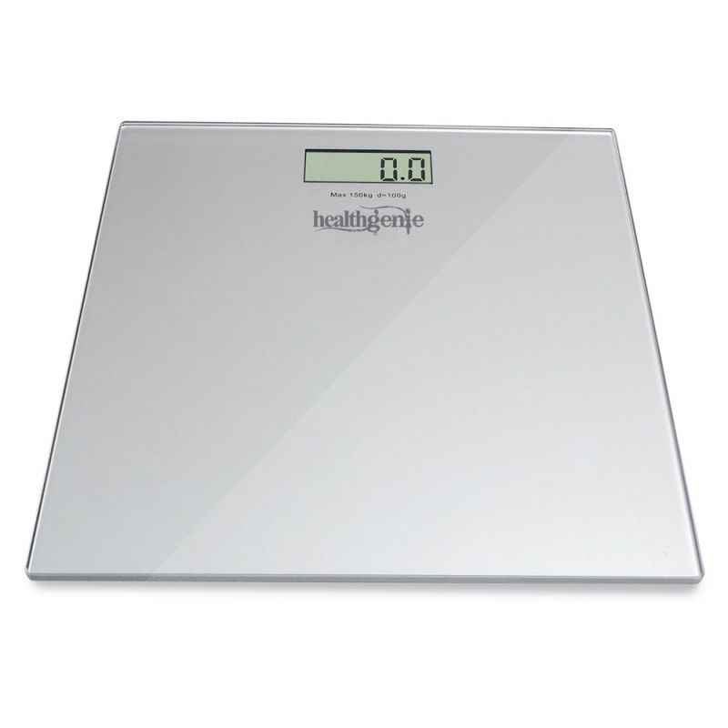 Healthgenie Brushed Metallic Digital Weighing Scale, HD-221