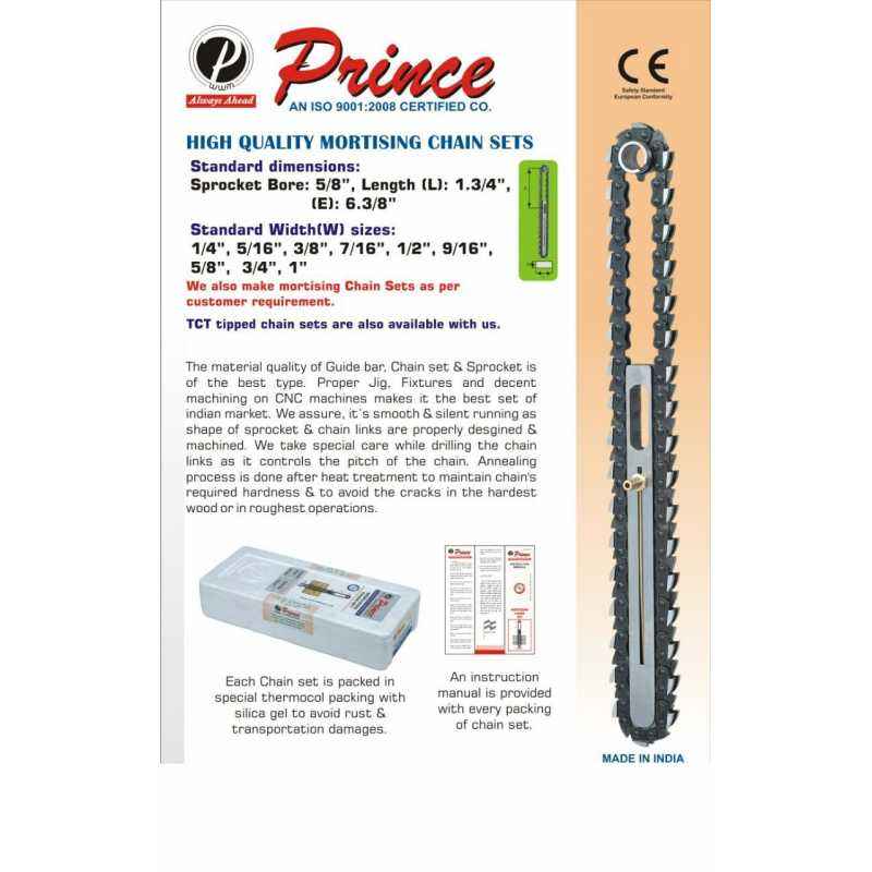 Prince Mortising Chain Set, Size: 7/16 in