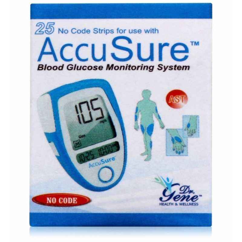 Accusure Blood Glucose Test Strips (25 Strips)