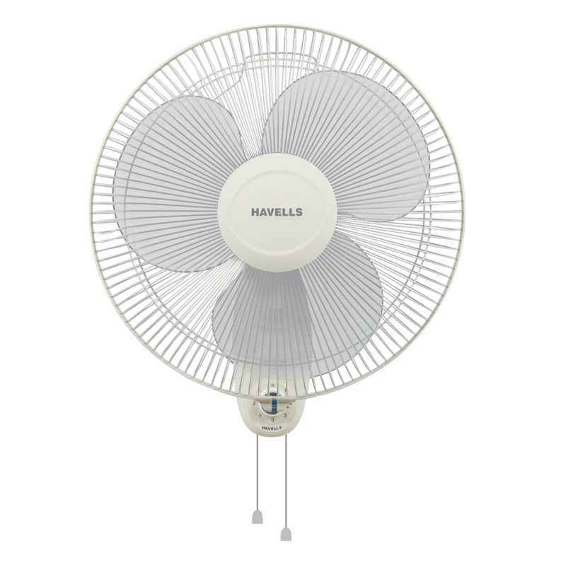 Havells 1350rpm Swing Off White Wall Fan, Sweep: 400 mm