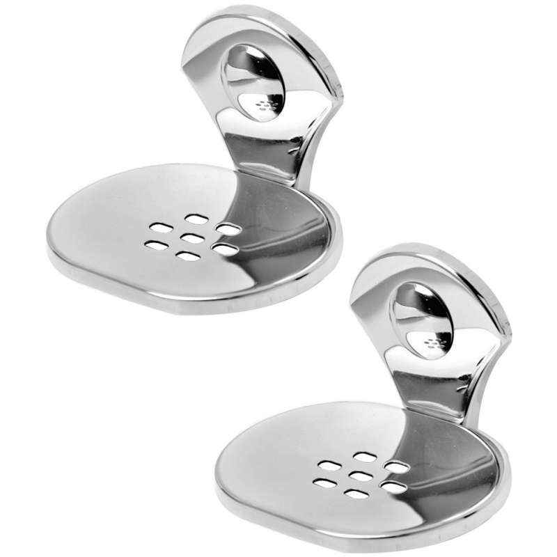 Abyss ABDY-1152 Glossy Finish Stainless Steel Soap Dish (Pack of 2)