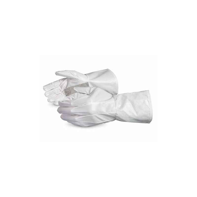 Ufo 120g Electro Static Spray Painting Polyurethane White Safety Gloves, Size: XL