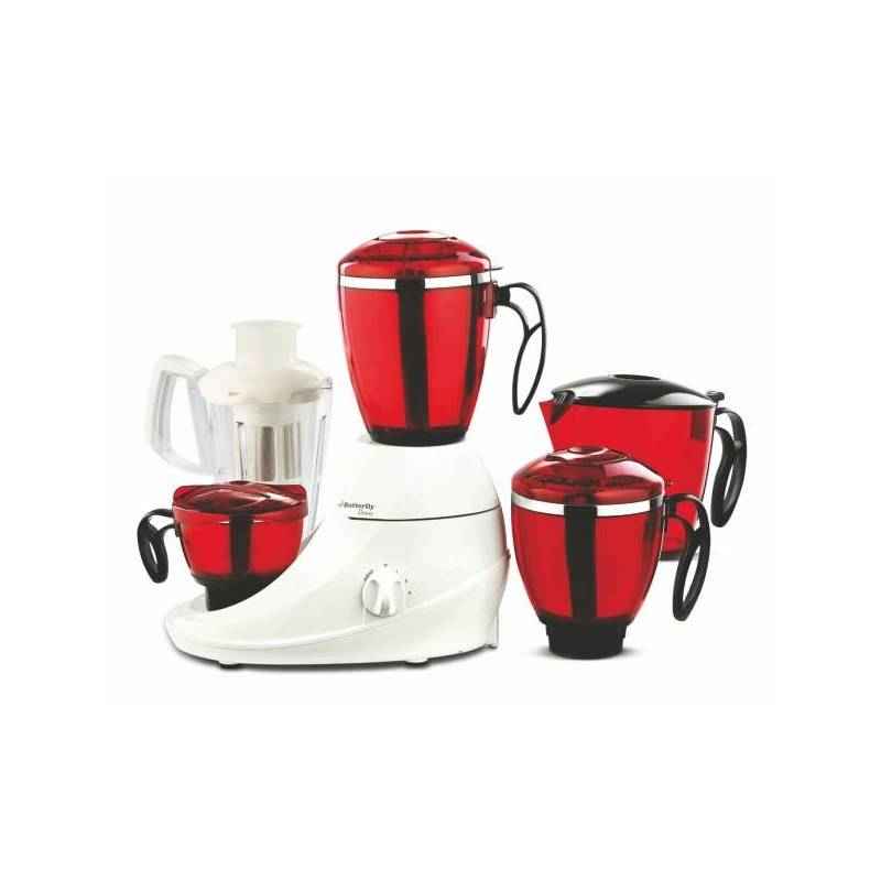 Butterfly Desire 1HP Red & White Mixer Grinder with 3 Jars