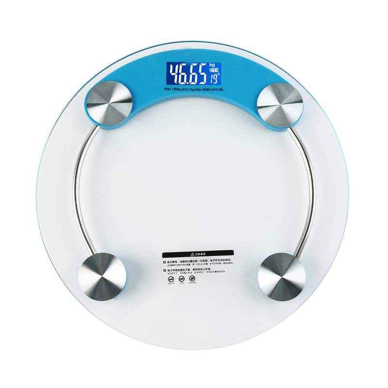 Virgo Digital Display Glass Body Weighing Scale, v-eps-2003blue