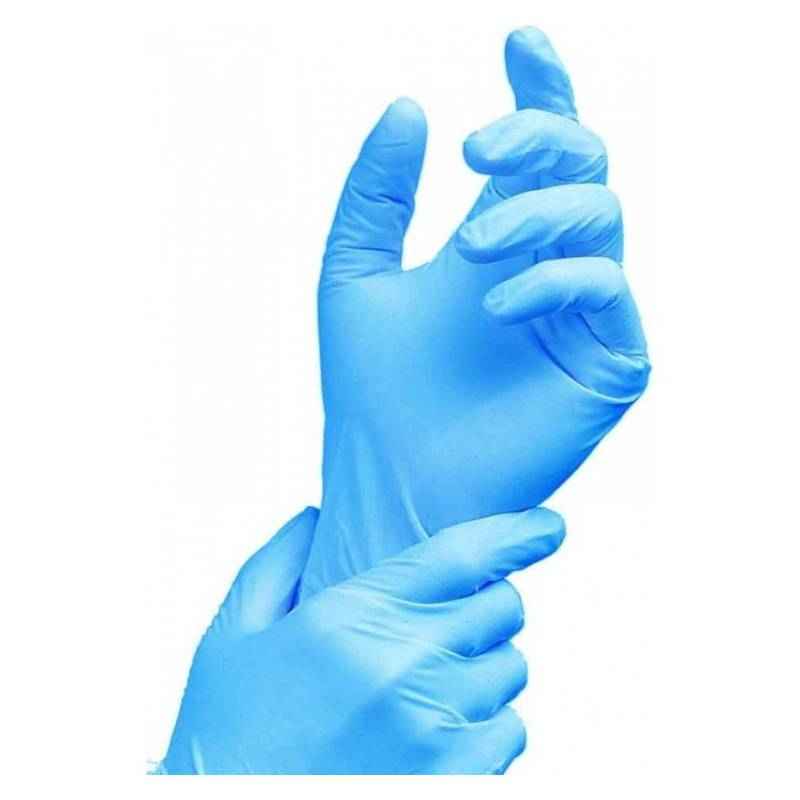 Rensow Blue Powder Free Latex Examination Gloves, REN-BLU-03 (Pack of 100)