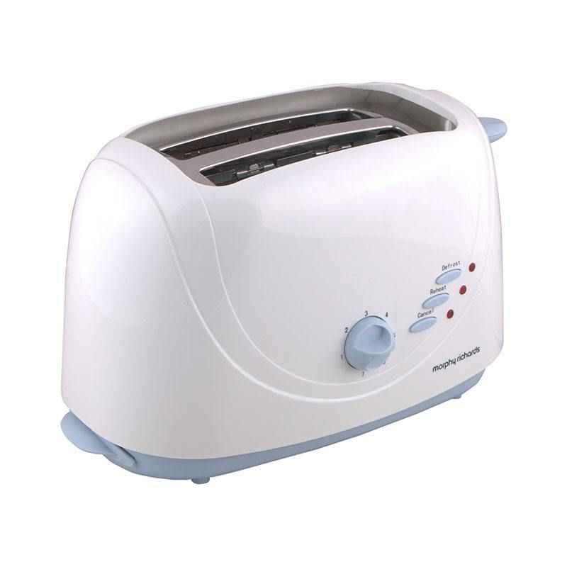 Morphy Richards AT-204 800W White Pop Up Toaster, 370047