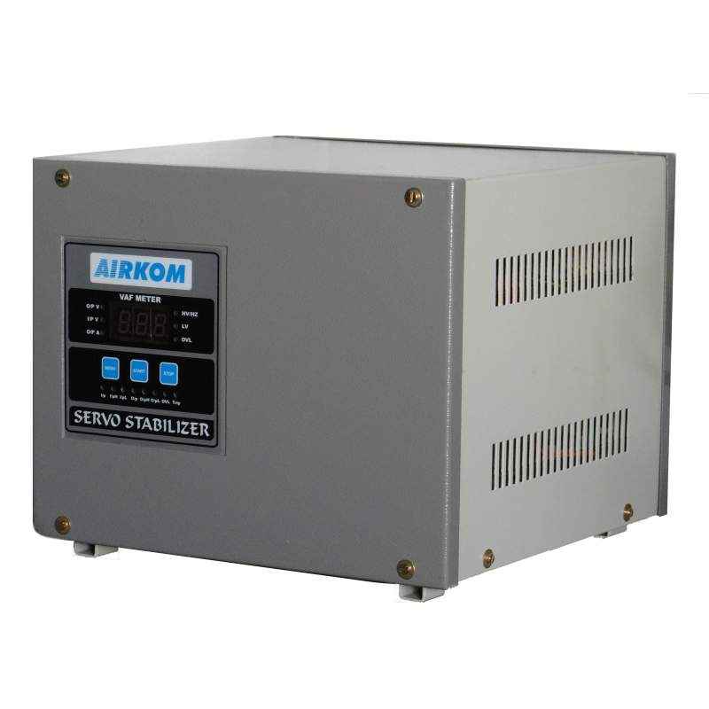 Airkom 1 KVA Single Phase Servo Stabilizer, Input Voltage: 150V-270V