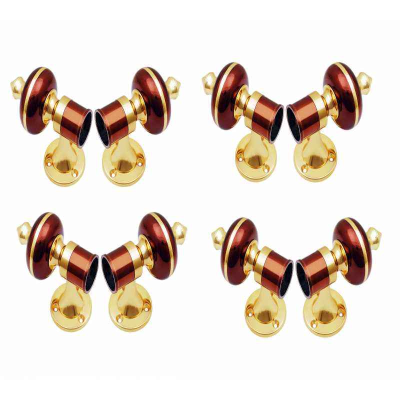 Smart Shophar 28mm Zinc Wine Gold Sapphire Curtain Bracket Set, 50837-ZCBS-WG-P4