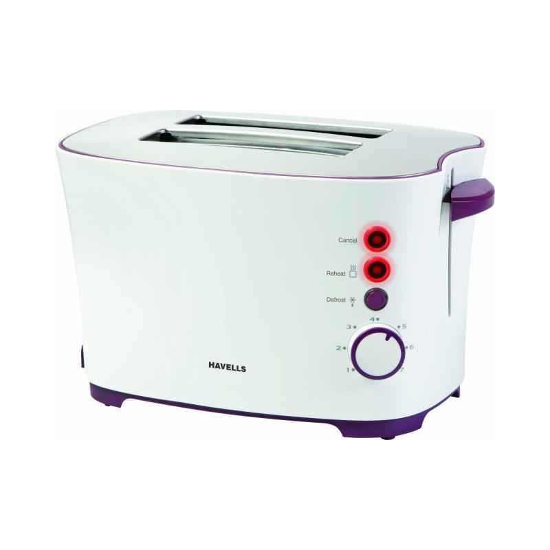 Havells Feasto 850W White Pop Up Toaster, GHCPTBDW085