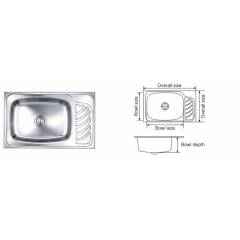 Nirali Eureka Satin Finish Kitchen Sink, Bowl Size: 610x457x255 mm