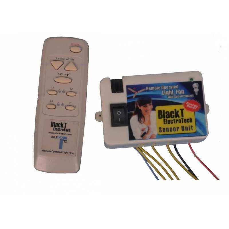 Blackt Electrotech BT-16 Wireless Remote Control Switching System for Lights & Fan with Speed Regulation/Dimmer