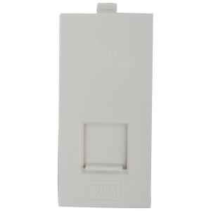 Anchor Roma RJ-11 White Telephone Jack Single With Shutter, 20857 (Pack Of 20)