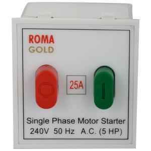 Anchor Roma White 25A Motor Starter Switch, 20405, (Pack Of 10)