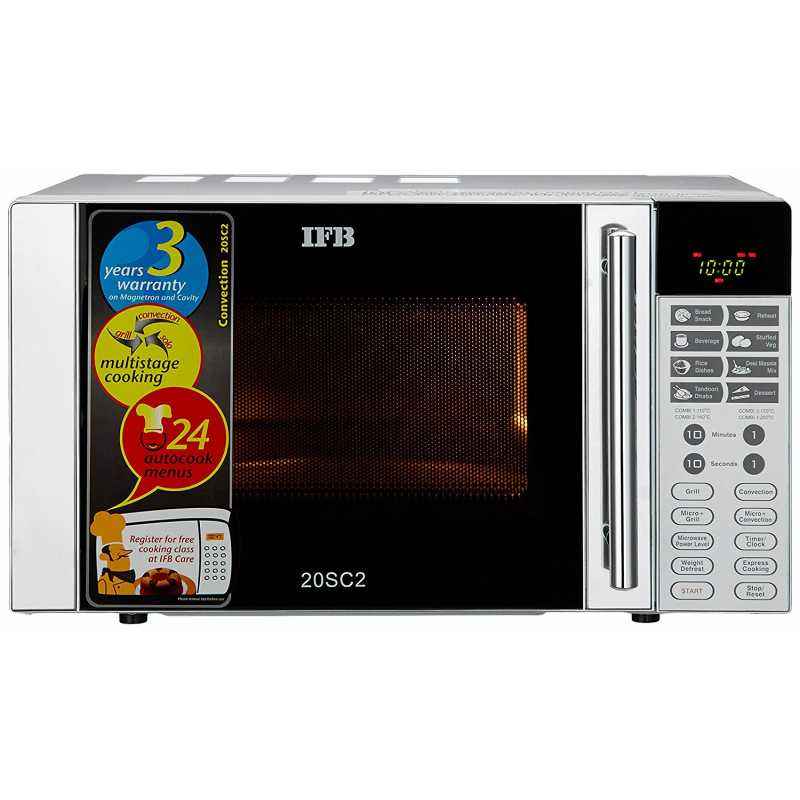IFB 20 Litre Metallic Silver Convection Microwave Oven, 20SC2