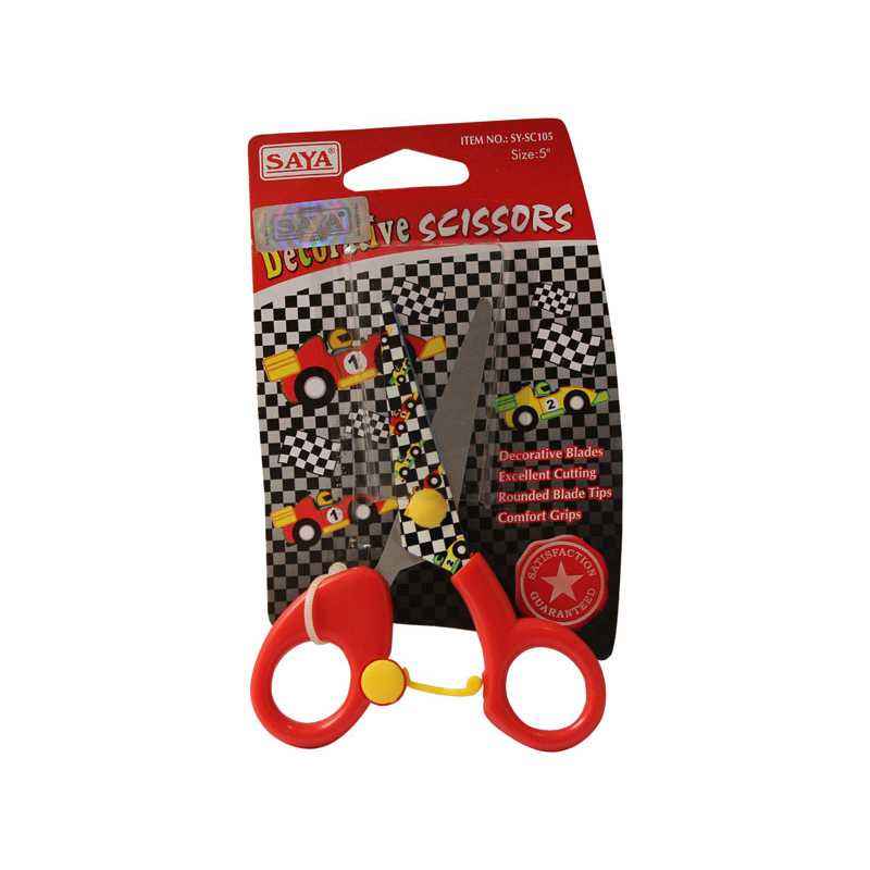 Saya SYSC105 Red Designer Kids Scissor, Weight: 34 g (Pack of 12)