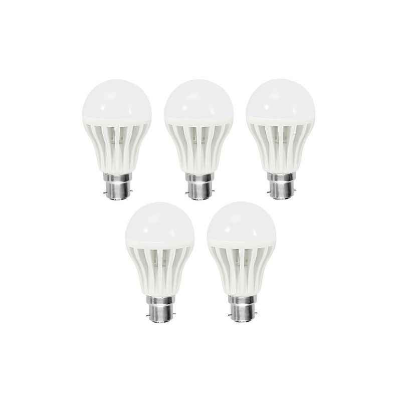 Superdeals 7W B-22 White LED Bulbs, SD142 (Pack of 5)