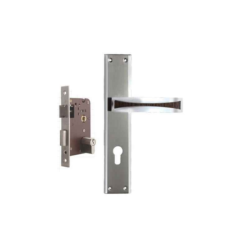 Plaza Nexa Stainless Steel Finish Handle with 200mm Pin Cylinder Mortice Lock & 3 Keys