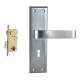 Plaza Vitara Stainless Steel Finish Handle with 250mm Pin Cylinder Mortice Lock & 3 Keys