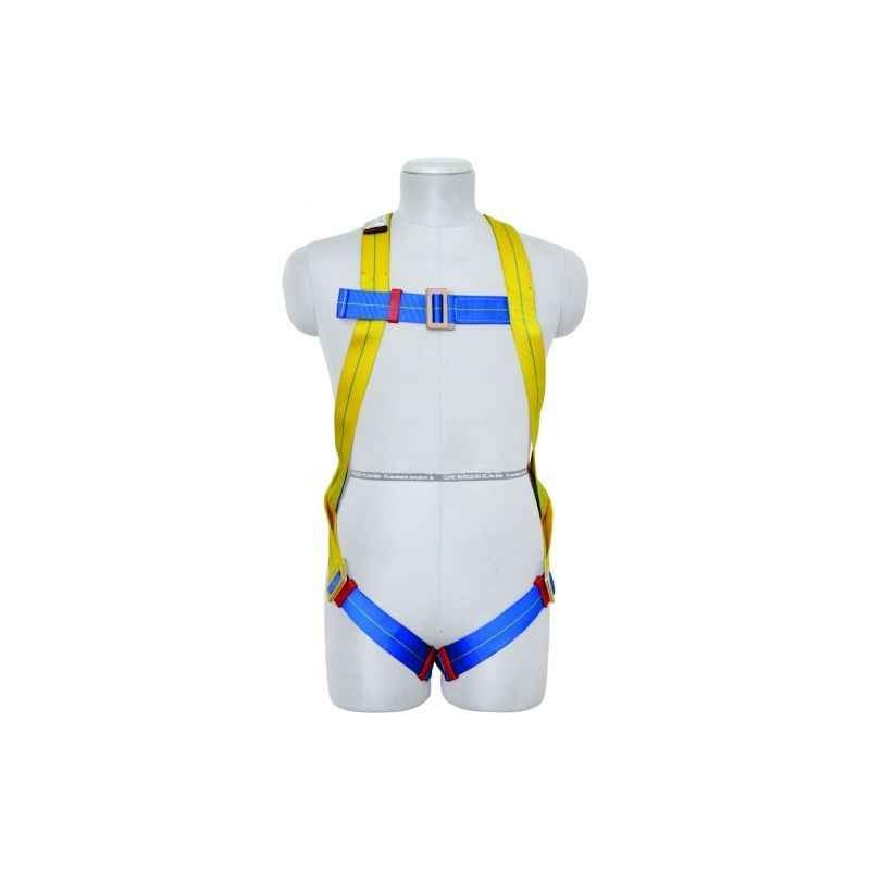 Karam Full Body Safety Harness with Restraint Twisted Rope Double Lanyard, KI01(PN206D)