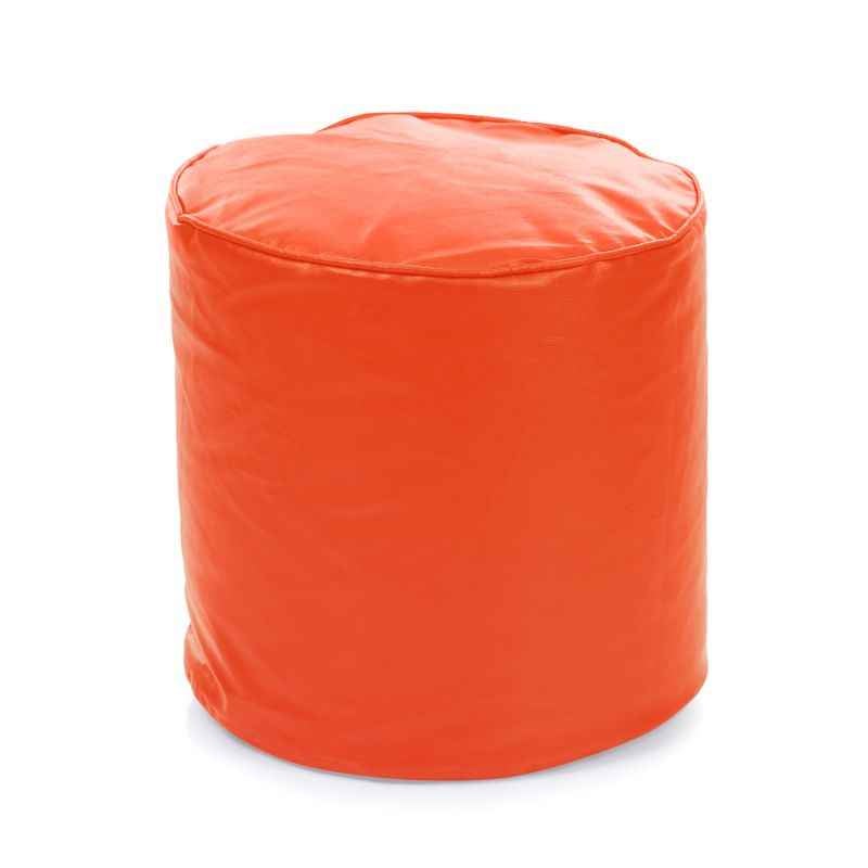 Style Homez Orange Ottoman Stool Round Bean Bag Cover, Size: L