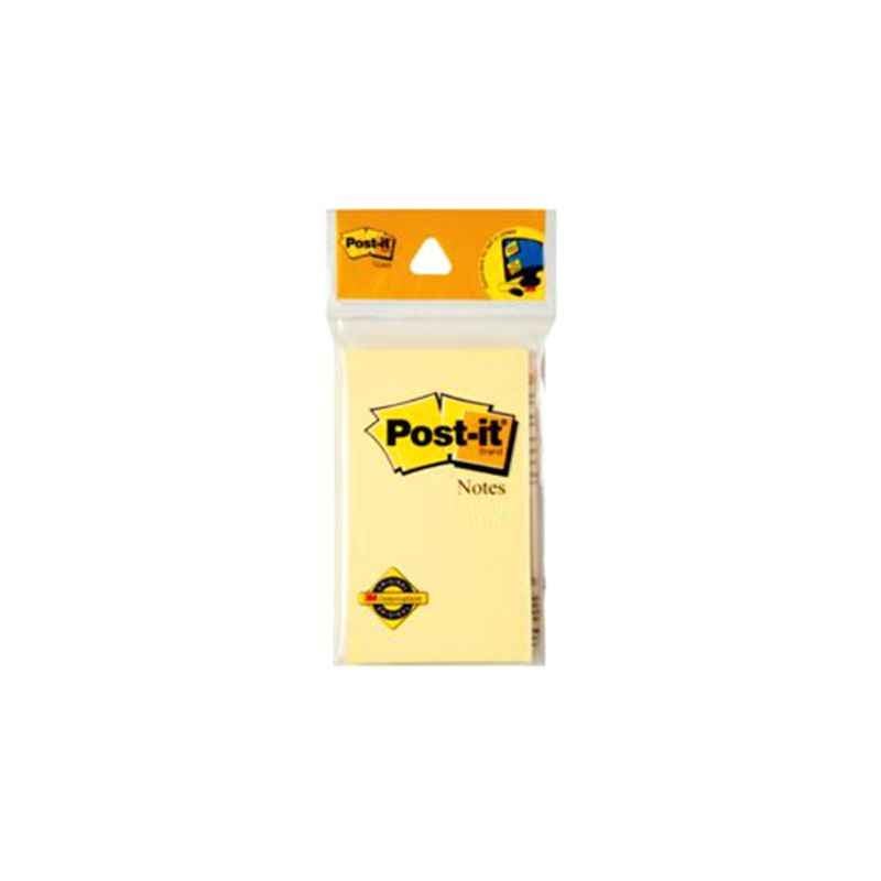 3M Post-it Yellow Notes, Size: 2 x 3 Inch (Pack of 10)
