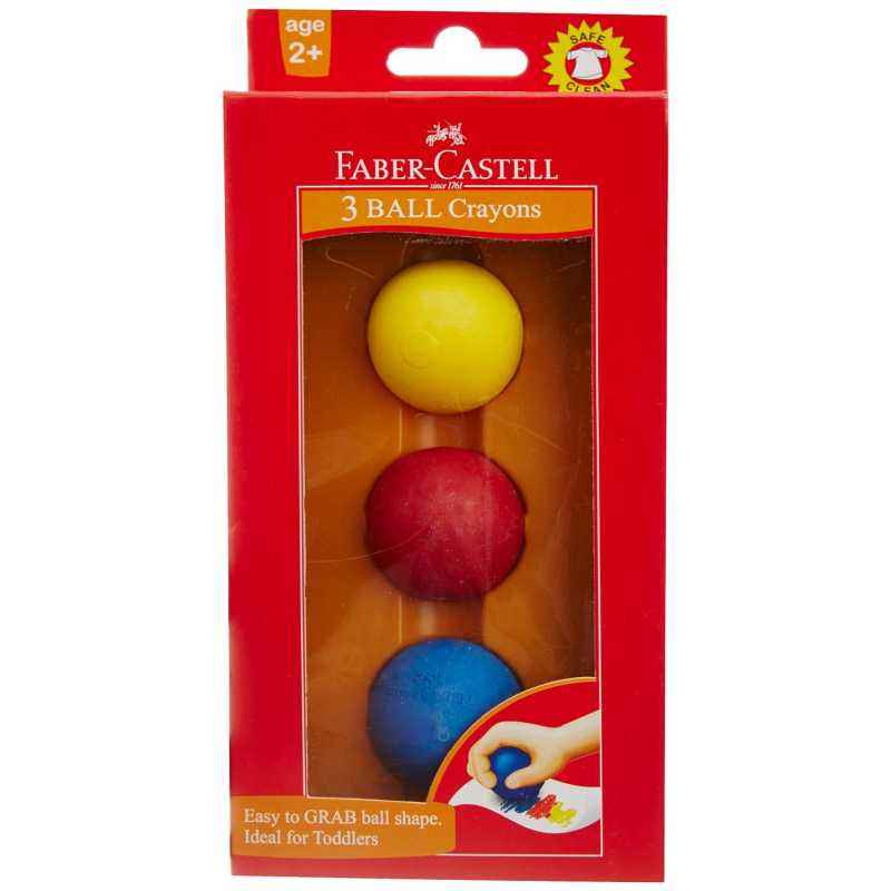 Faber-Castell 3 Shades Multicolor Ball Crayons Set