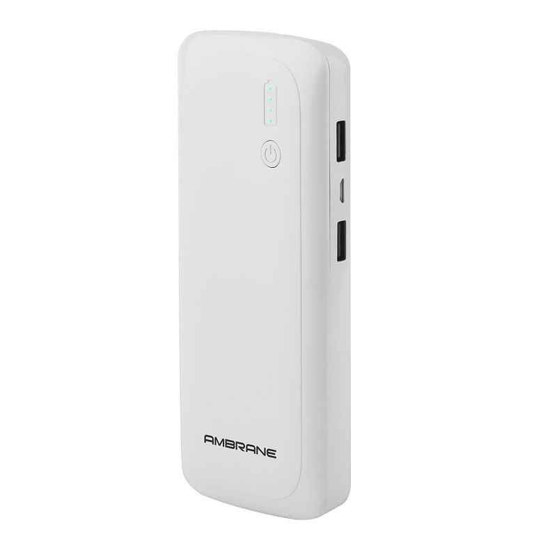 Ambrane 12500mAh White Power Bank, P-1250