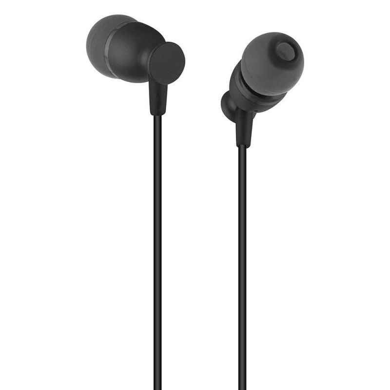 Ambrane Black Extra Bass Headset with Mic, EP-22