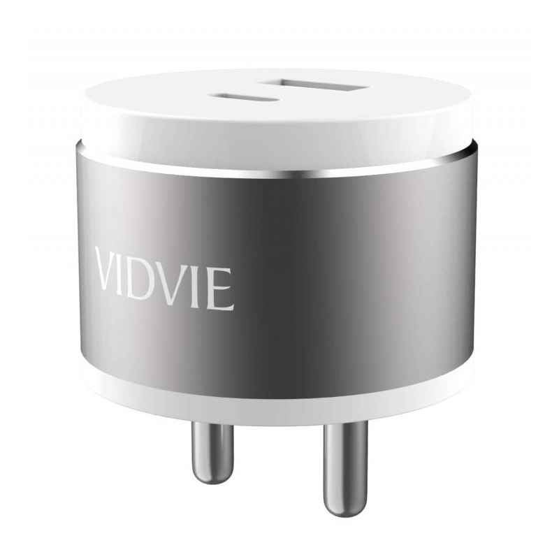 Vidvie 5V 2.4A Dual Port Grey Travel Charger with 1m Lightning Cable, CHPLI2406i-i5GE